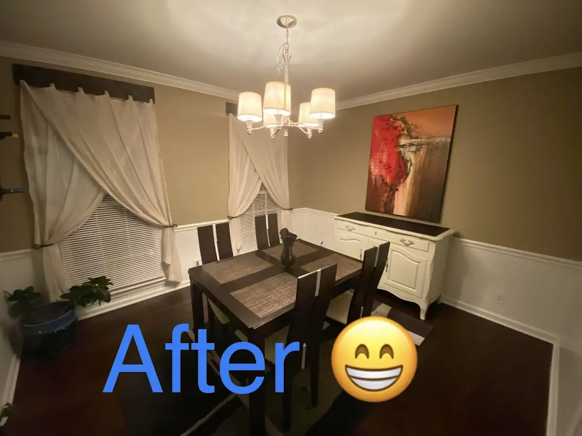 Professional dining room restoration after water damage in Rothschild